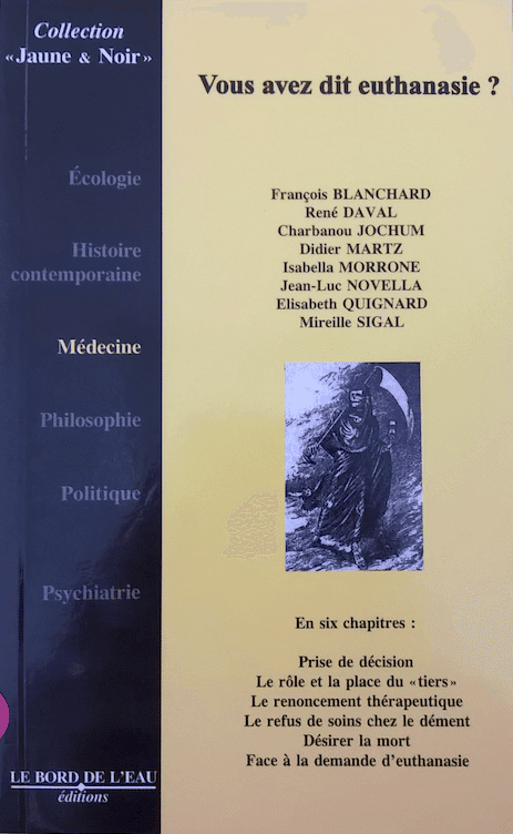 Couverture — Vous avez dit euthanasie ?